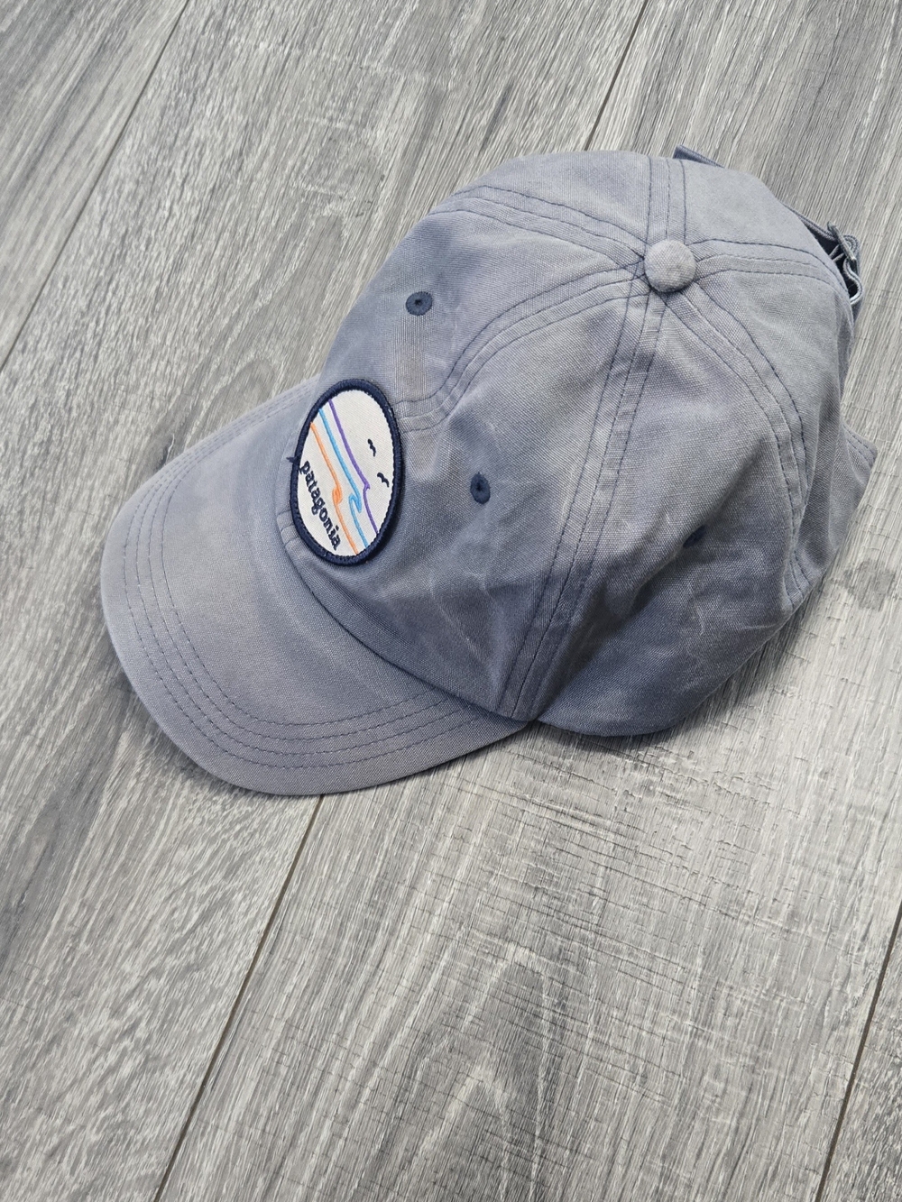 Patagonia Wave Patch Gray Adjustable Dad Hat Cap Outdoor Surf. #526 - Picture 3 of 7